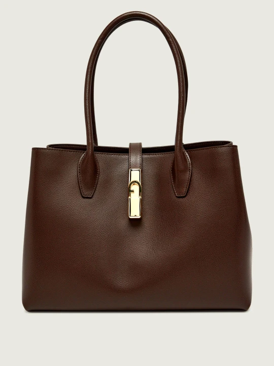 Zdjęcie produktu Furla Skórzana shopperka Furla Goccia brązowy