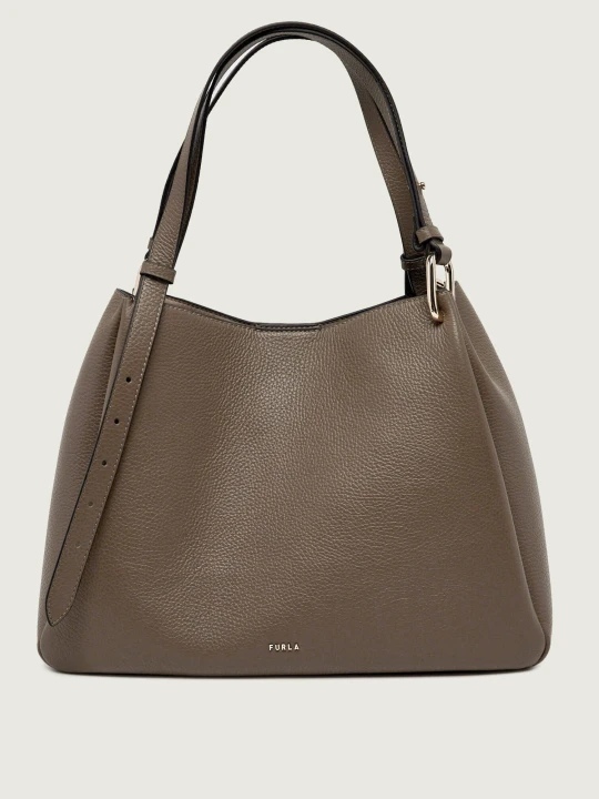 Zdjęcie produktu Furla Skórzana shopperka Furla Nuvola L szary