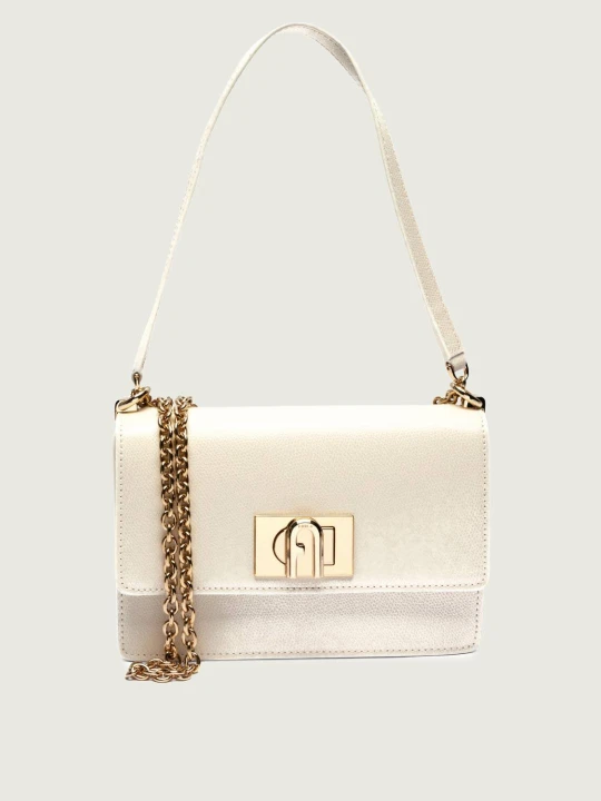 Zdjęcie produktu Furla Skórzana torebka na ramię Furla 1927 MINI ecru