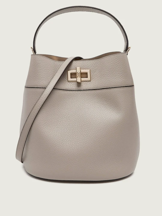 Zdjęcie produktu Furla Skórzana torebka na ramię FURLA AMELIA M beżowy