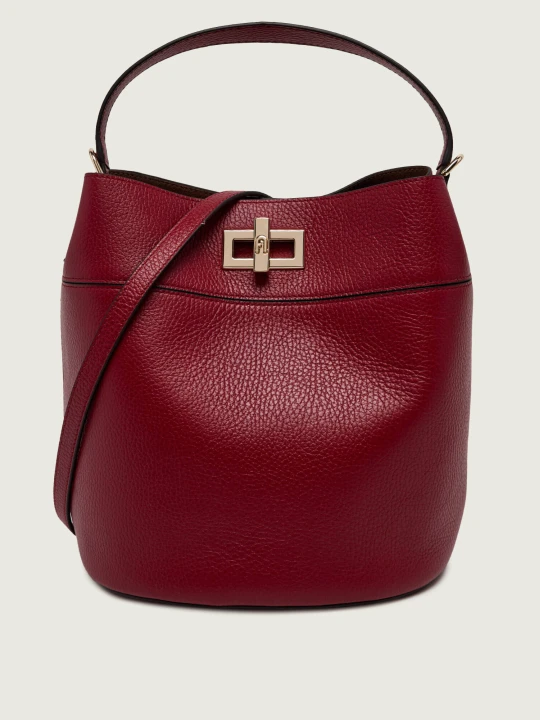 Zdjęcie produktu Furla Skórzana torebka na ramię FURLA AMELIA M bordowy