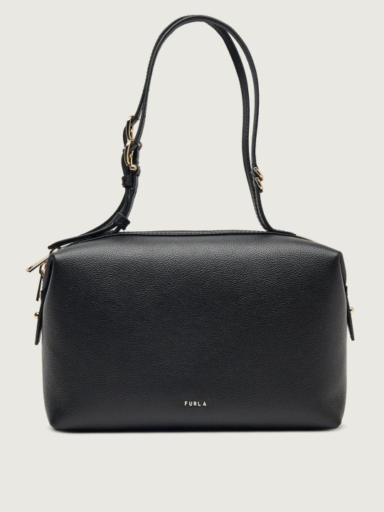 Zdjęcie produktu Furla Skórzana torebka na ramię FURLA DOUBLE czarny