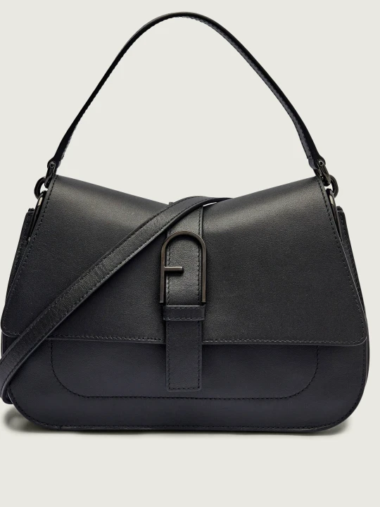 Zdjęcie produktu Furla Skórzana torebka na ramię FURLA FLOW czarny