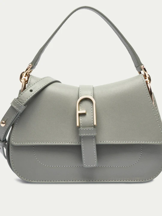 Zdjęcie produktu Furla Skórzana torebka na ramię FURLA FLOW zielony
