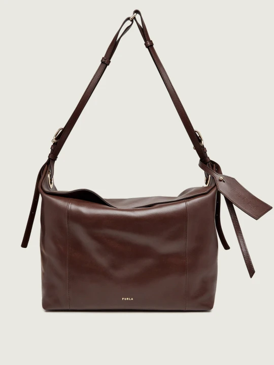 Zdjęcie produktu Furla Skórzana torebka na ramię Furla Ginevra L brązowy