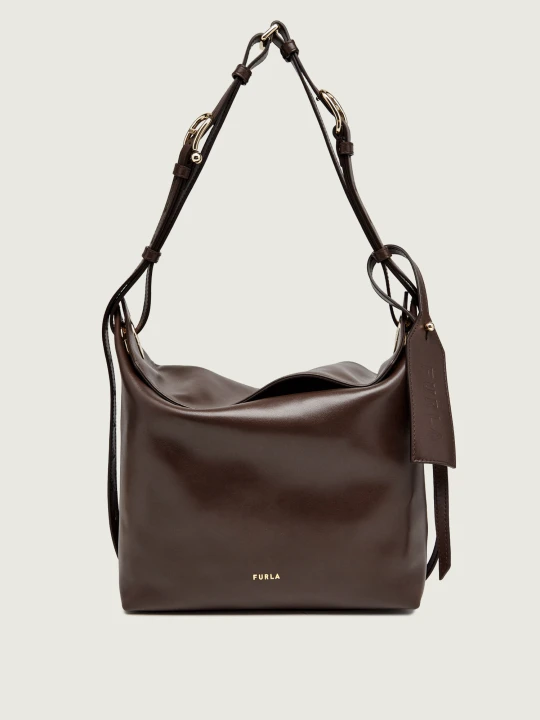 Zdjęcie produktu Furla Skórzana torebka na ramię Furla Ginevra M brązowy