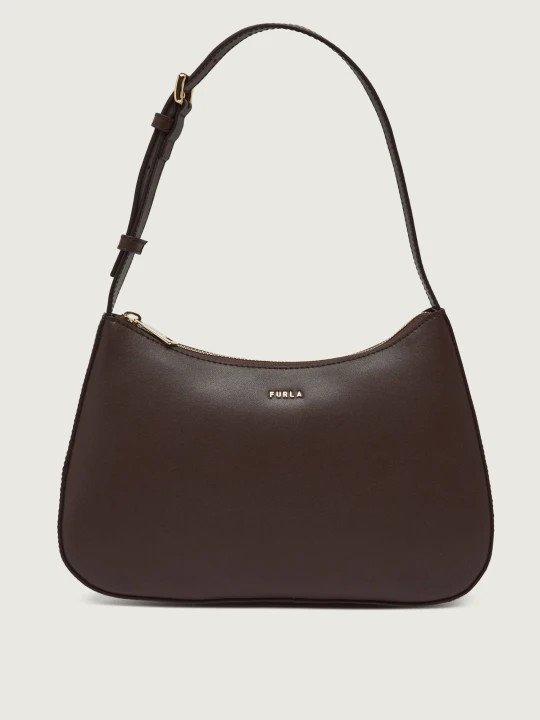 Zdjęcie produktu Furla Skórzana torebka na ramię Furla Margot brązowy
