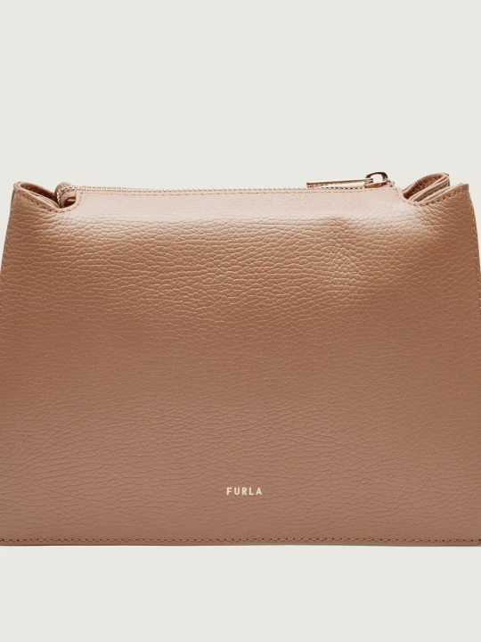 Zdjęcie produktu Furla Skórzana torebka na ramię FURLA NUVOLA beżowy