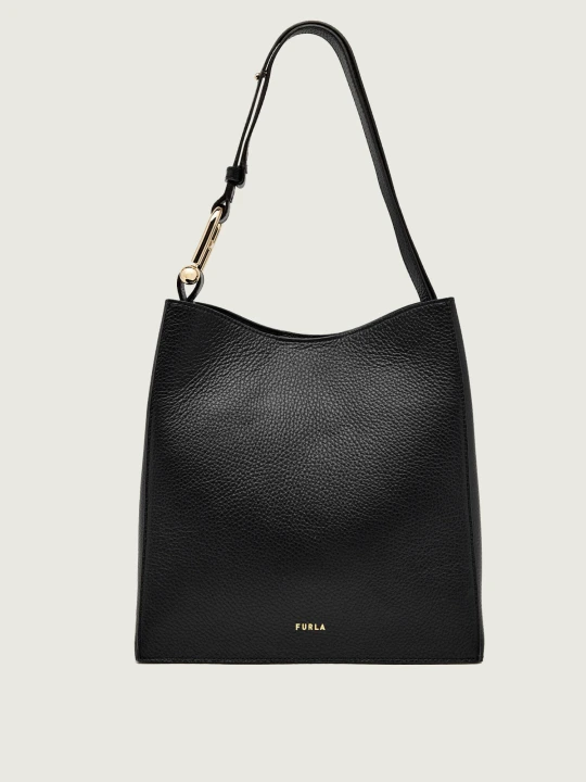 Zdjęcie produktu Furla Skórzana torebka na ramię FURLA NUVOLA czarny