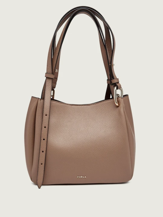 Zdjęcie produktu Furla Skórzana torebka na ramię Furla Nuvola beżowy