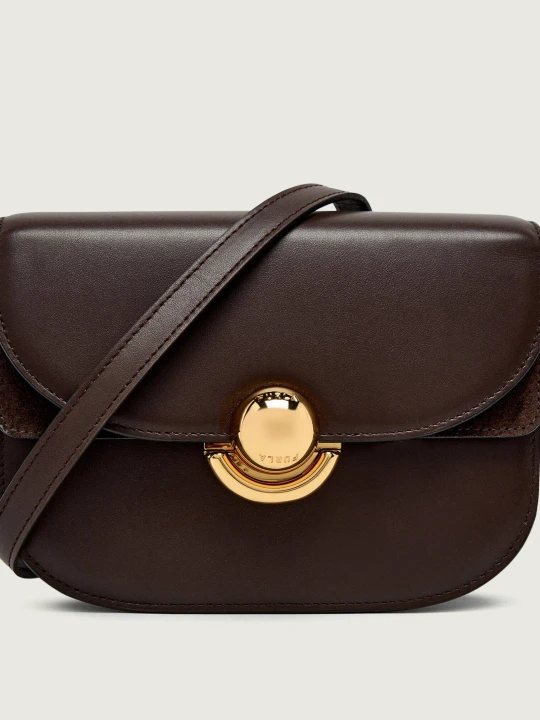 Zdjęcie produktu Furla Skórzana torebka na ramię FURLA SFERA MINI ROU brązowy