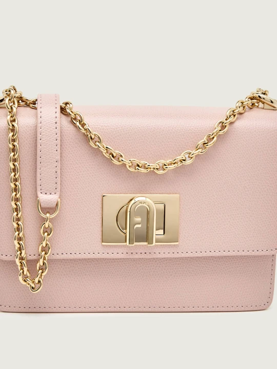 Zdjęcie produktu Furla Skórzana torebka na ramię FURLA1927 pudrowy róż