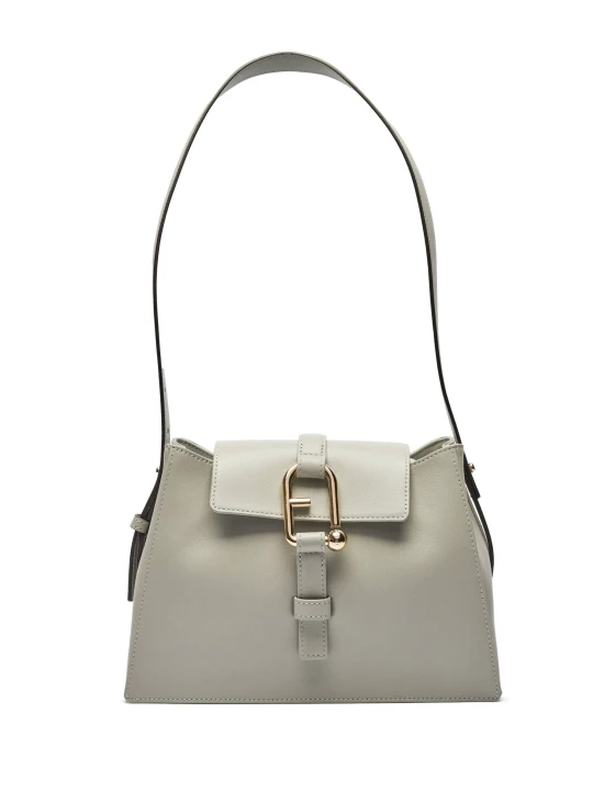Zdjęcie produktu Furla Skórzana torebka na ramię NUVOLA szary