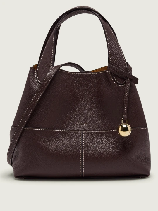 Zdjęcie produktu Furla Skórzana torebka na ramię + saszetka Furla Primrose brązowy
