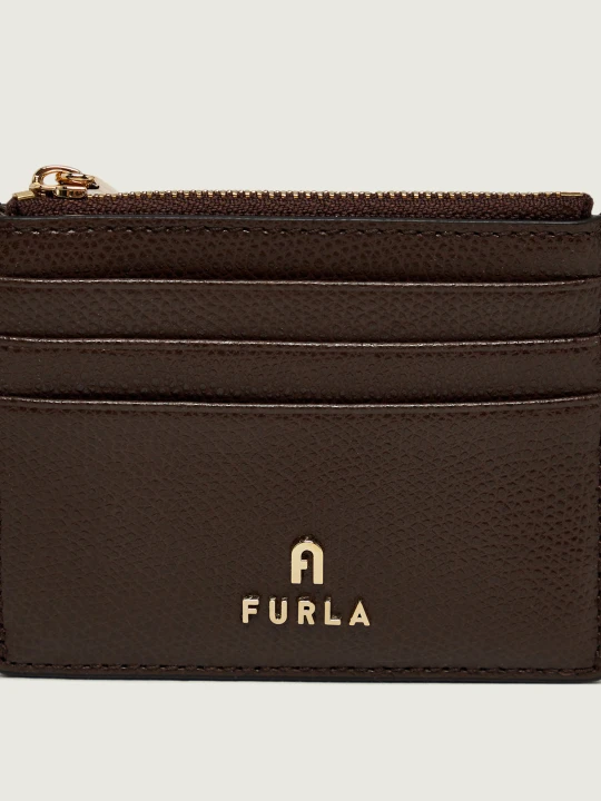 Zdjęcie produktu Furla Skórzane etui na karty Furla Camelia brązowy