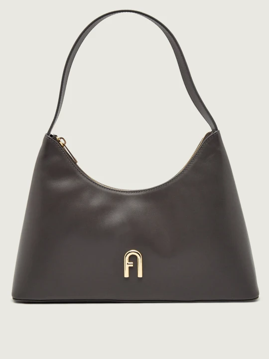 Zdjęcie produktu Furla Skórzane hobo FURLA DIAMANTE szary