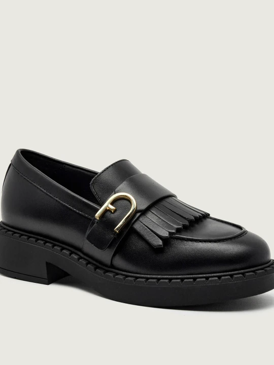 Zdjęcie produktu Furla Skórzane loafersy FURLA NEW LEGACY czarny