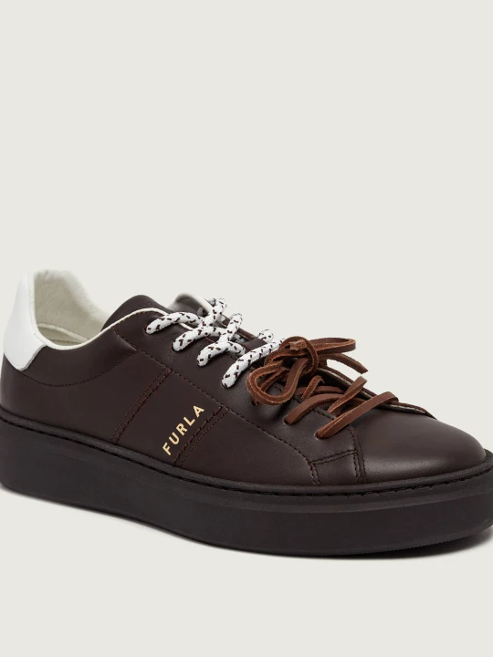 Zdjęcie produktu Furla Skórzane sneakersy Furla Hype brązowy