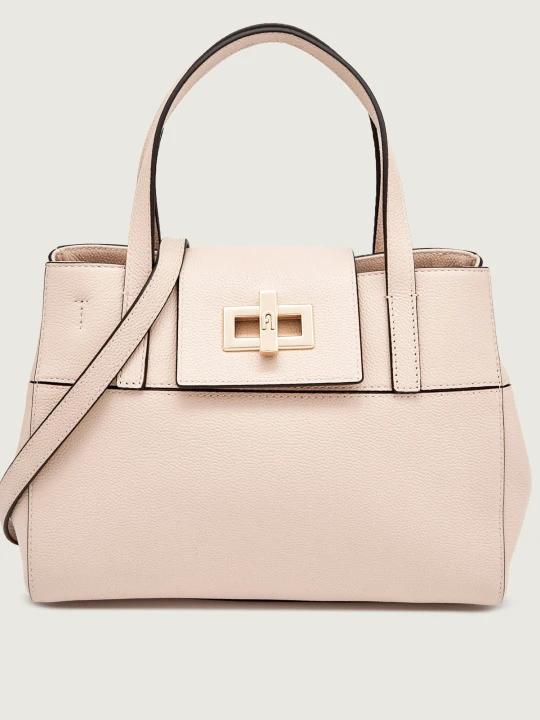 Zdjęcie produktu Furla Skórzany kuferek Furla Amelia pudrowy róż