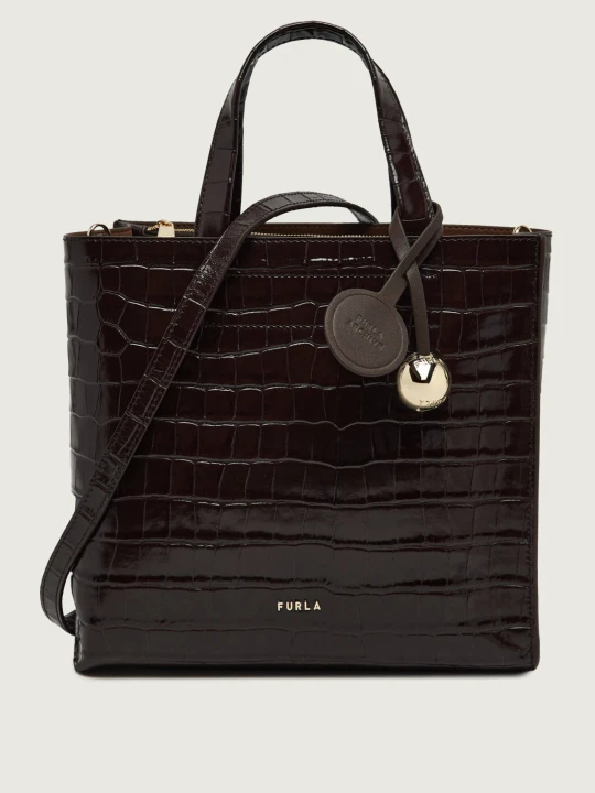 Zdjęcie produktu Furla Skórzany kuferek Furla Divide It brązowy
