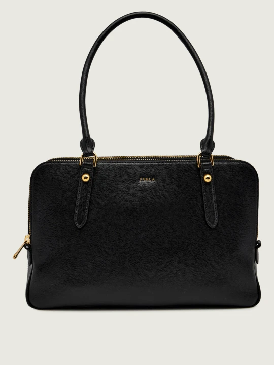 Zdjęcie produktu Furla Skórzany kuferek FURLA GIULIA czarny
