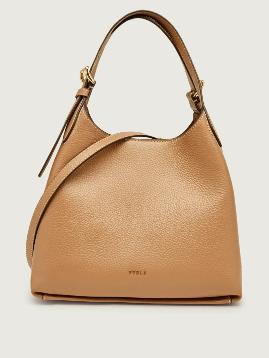 Zdjęcie produktu Furla Skórzany kuferek Furla Primrose beżowy