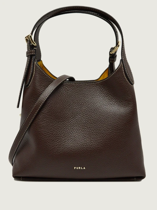 Zdjęcie produktu Furla Skórzany kuferek Furla Primrose brązowy