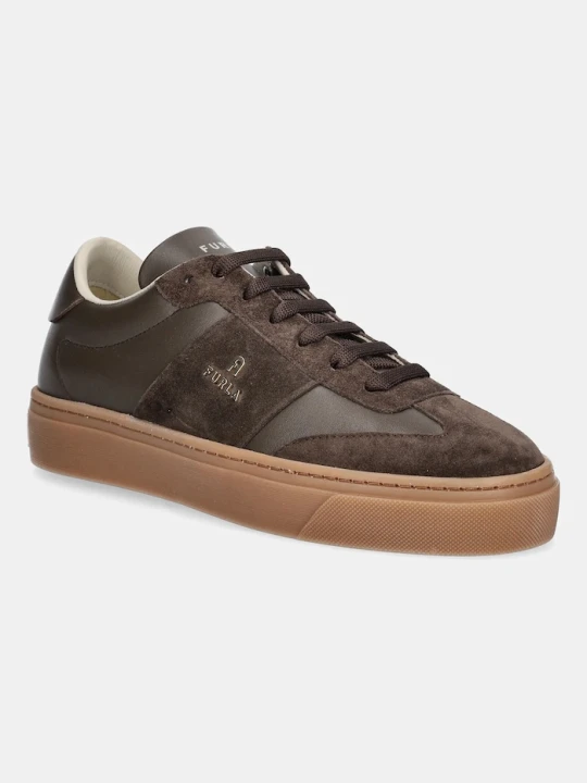 Zdjęcie produktu Furla sneakersy skórzane Enjoy Lace-Up Sneaker brązowy