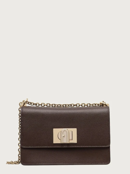 Zdjęcie produktu Furla torebka crossbody damska skórzana 1927 Mini Crossbody 20 brązowy