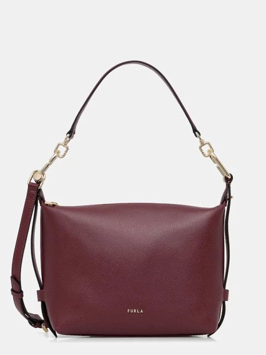 Zdjęcie produktu Furla torebka crossbody damska skórzana bordowy