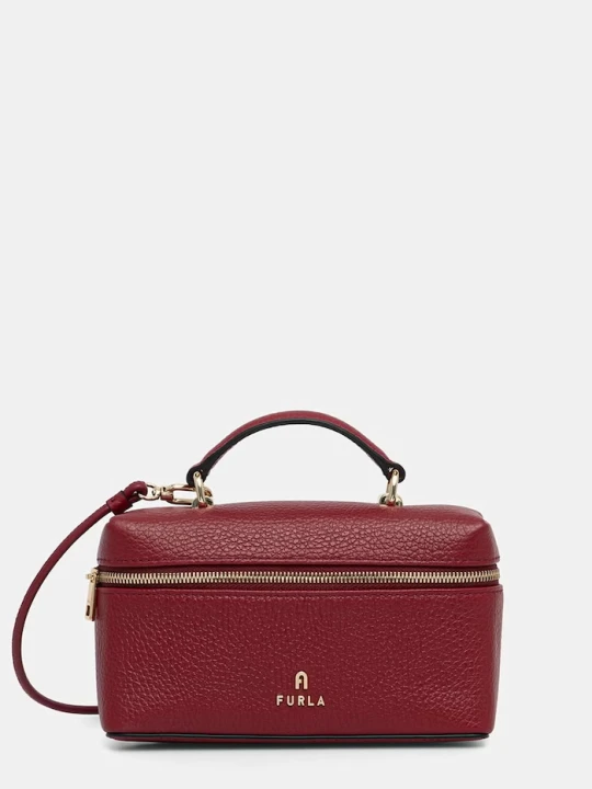 Zdjęcie produktu Furla torebka crossbody damska skórzana bordowy