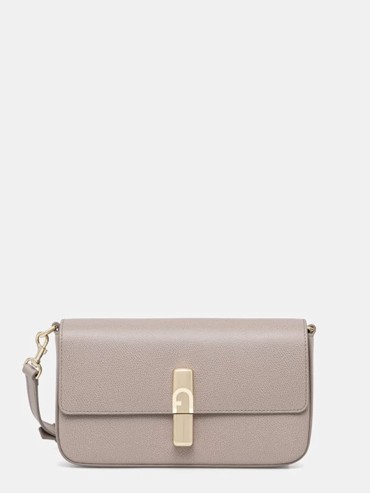 Zdjęcie produktu Furla torebka crossbody damska skórzana beżowy