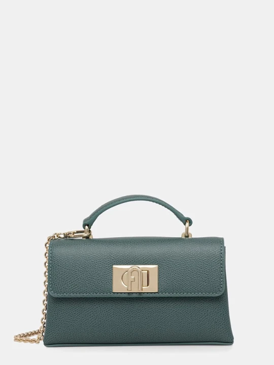 Zdjęcie produktu Furla torebka crossbody damska skórzana turkusowy