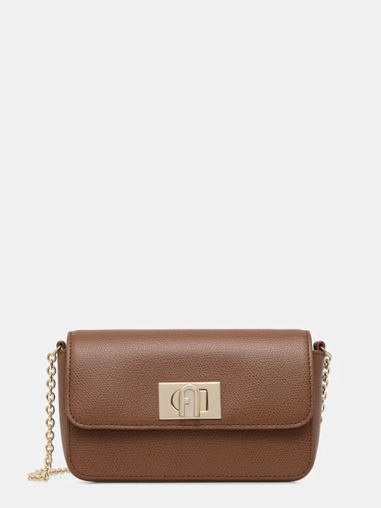 Zdjęcie produktu Furla torebka crossbody damska skórzana brązowy