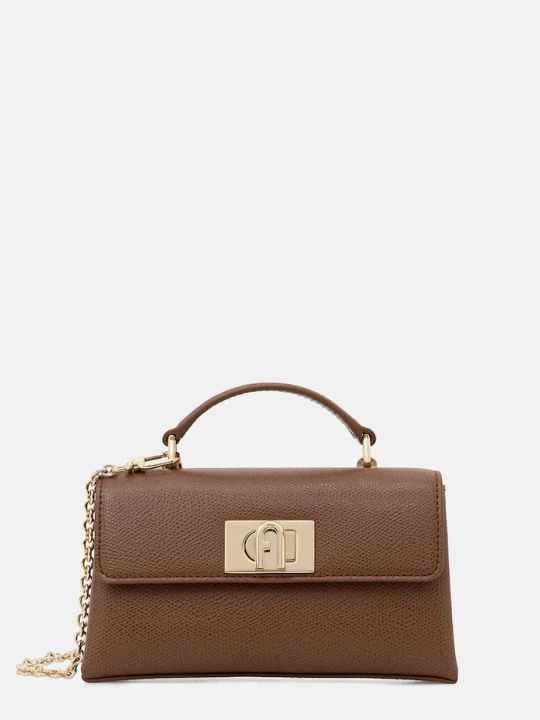 Zdjęcie produktu Furla torebka crossbody damska skórzana brązowy