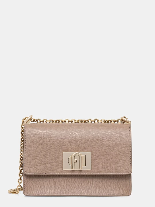 Zdjęcie produktu Furla torebka crossbody damska skórzana beżowy