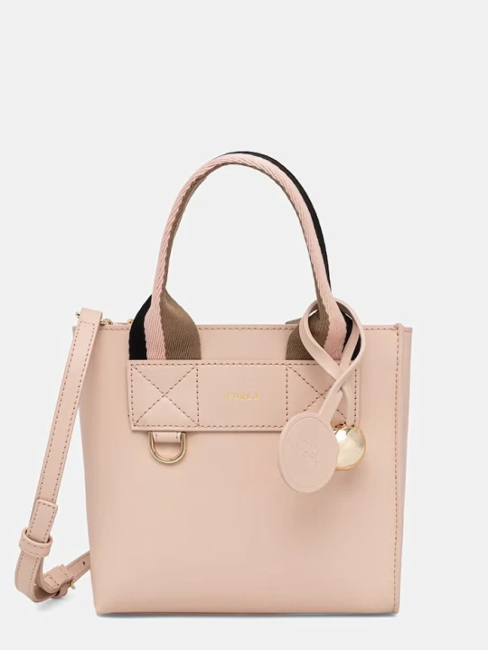 Zdjęcie produktu Furla torebka crossbody damska skórzana Divide It Mini Tote różowy