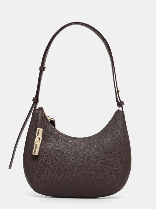 Zdjęcie produktu Furla torebka crossbody damska skórzana Goccia S Shoulder Bag brązowy
