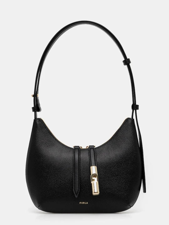 Zdjęcie produktu Furla torebka crossbody damska skórzana Goccia S Shoulder Bag czarny