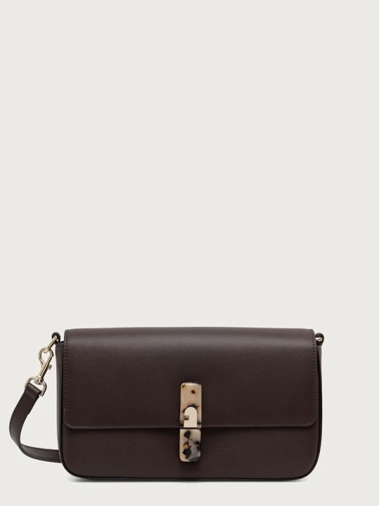 Zdjęcie produktu Furla torebka crossbody damska skórzana Iride S brązowy