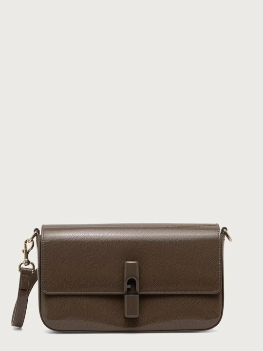Zdjęcie produktu Furla torebka crossbody damska skórzana Iride S brązowy