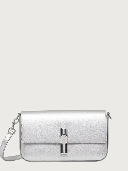 Zdjęcie produktu Furla torebka crossbody damska skórzana Iride S srebrny