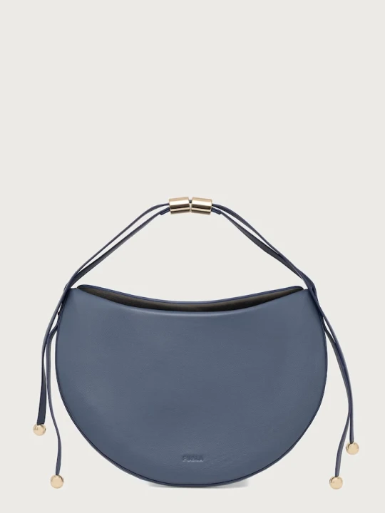 Zdjęcie produktu Furla torebka crossbody damska skórzana Moonstone M niebieski