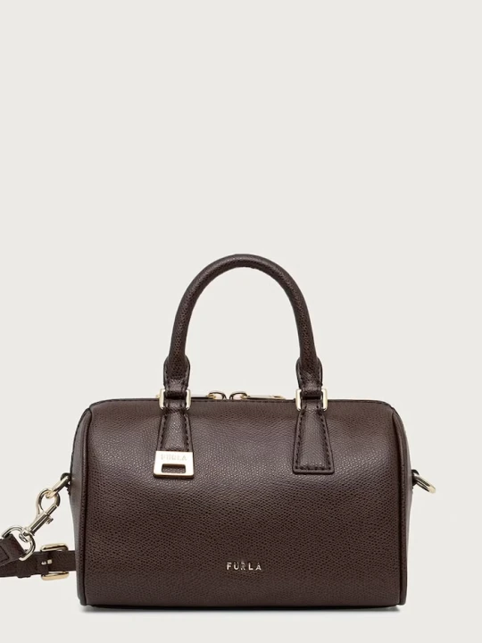Zdjęcie produktu Furla torebka crossbody damska skórzana Olivia Mini Boston Bag brązowy