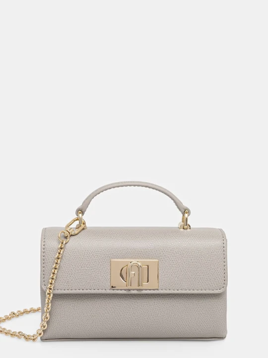 Zdjęcie produktu Furla torebka crossbody damska skórzana szary