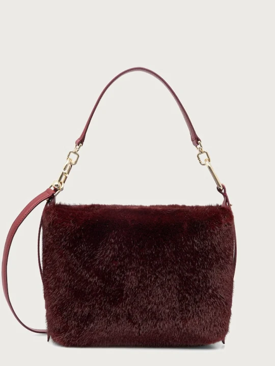 Zdjęcie produktu Furla torebka crossbody damska Tonie Mini Hobo bordowy