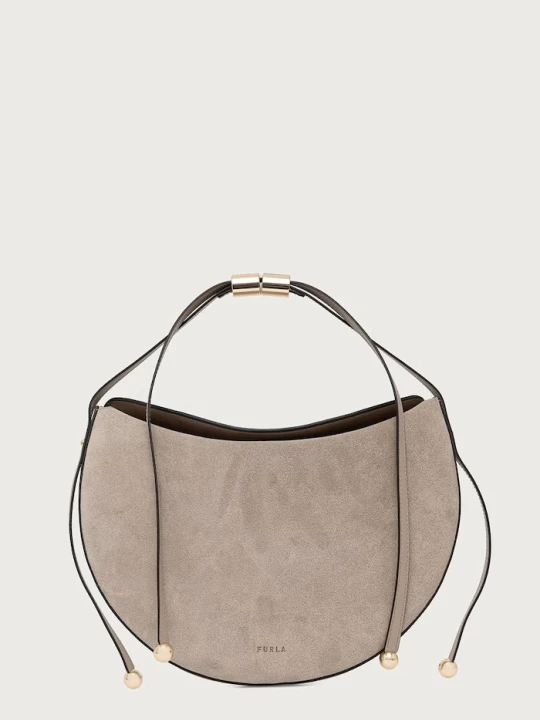 Zdjęcie produktu Furla torebka crossbody damska zamszowa Moonstone M szary