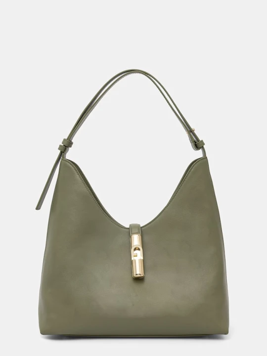 Zdjęcie produktu Furla torebka damska skórzana Goccia M Hobo zielony