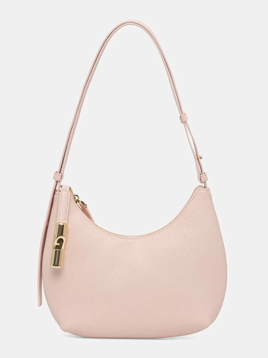 Zdjęcie produktu Furla torebka damska skórzana Goccia S Shoulder Bag różowy