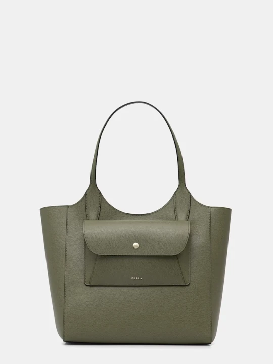 Zdjęcie produktu Furla torebka damska skórzana Lea M Tote zielony